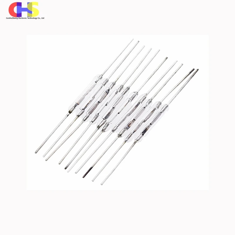 10-50pcs 2*14mm Y213 Reed Sensor Magnetic Switch Normally Open Contact For Sensors NO White