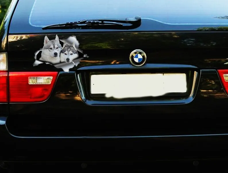 Siberian Husky sticker , car decoration, car sticker , Vinyl decal, siberian husky decal