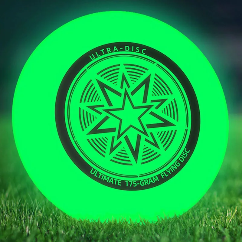 Fluorwisdom Flying Nightlights Discs, UlOscar Flying Game, Beach Camping Game, Sports Outdoor, Cushion, 27cm