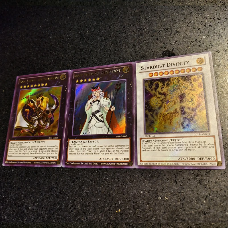 3 قطع يدويا يو غي أوه! بطاقة فلاش 2011 Wcs King Landia The Goldfang King Landia The Goldfang بطاقة قابلة للجمع لعبة هدية أنيمي