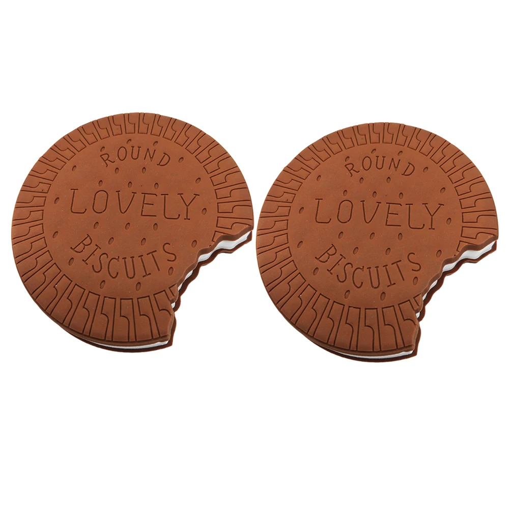 

2pcs Note Pads Chocolate Scented Glue Cover Steno Notebook Wire-O Binding Cartoon Design Practical Gifts