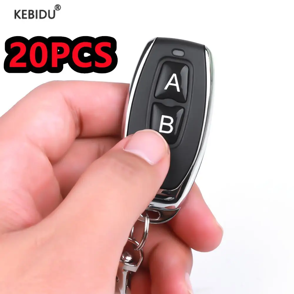 20pcs 433Mhz Wireless Remote Control Copy 2 Keys Cloning Duplicator for Long Distance Learning Electric Garage Door Controller