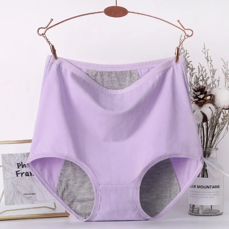 3 pièces culotte menstruelle fille slip physiologique femme période anti-fuite culotte taille haute sous-vêtements en coton