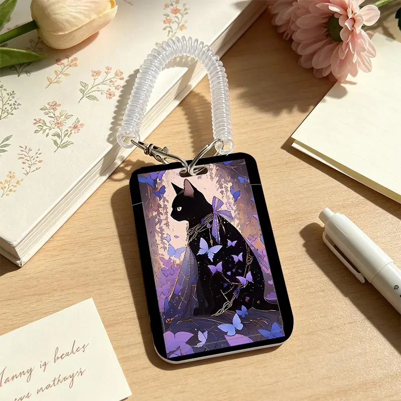 Card Holder for Credential Badge Holder Pendant Keychain Kpop Photocard Holder Student Bus/Meal Card Protection Case