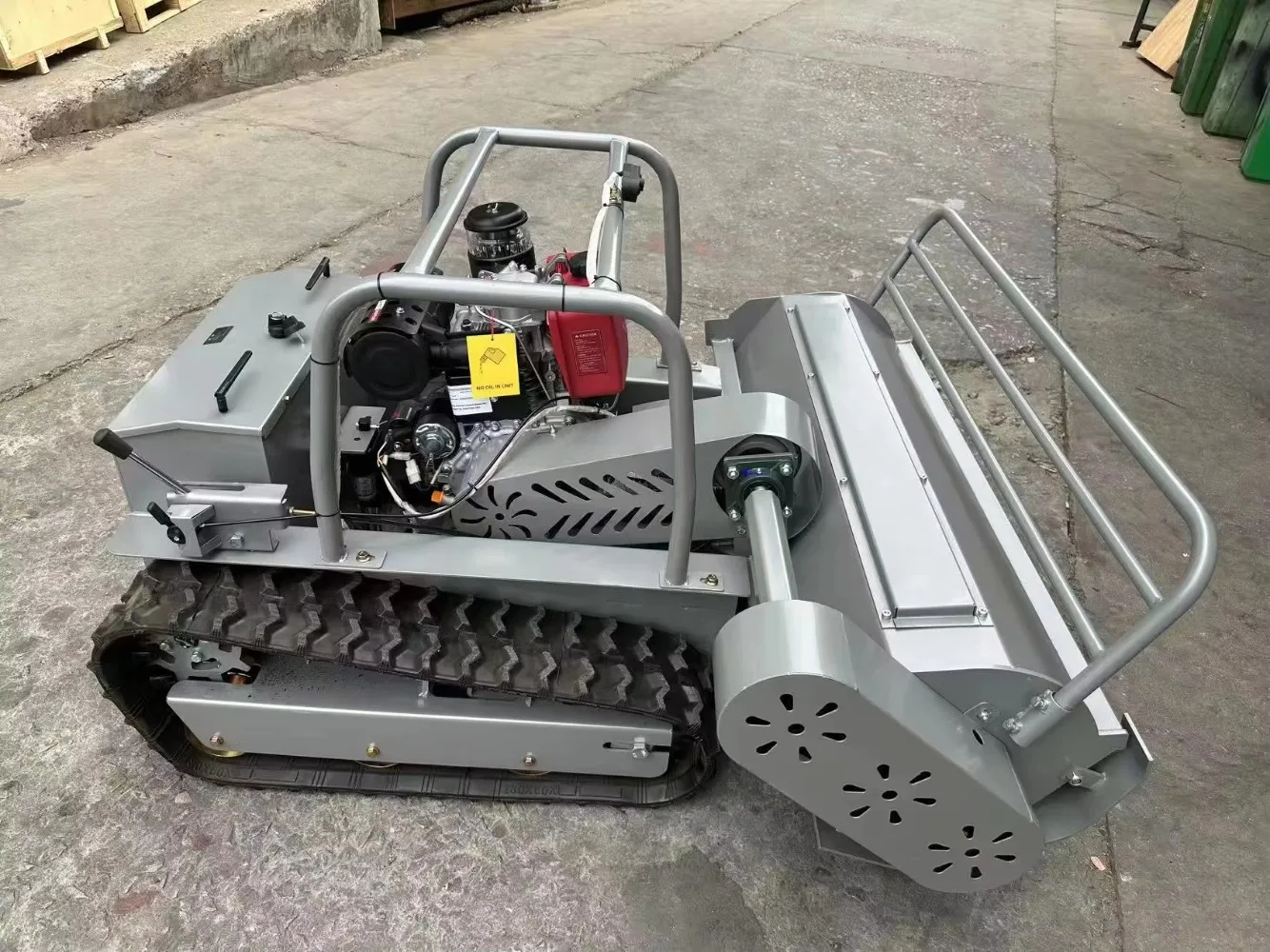 High Quality New Y10 Remote Control Agriculture Brush Cutter Lawn Trimmer Robot Flail Lawn view 5
