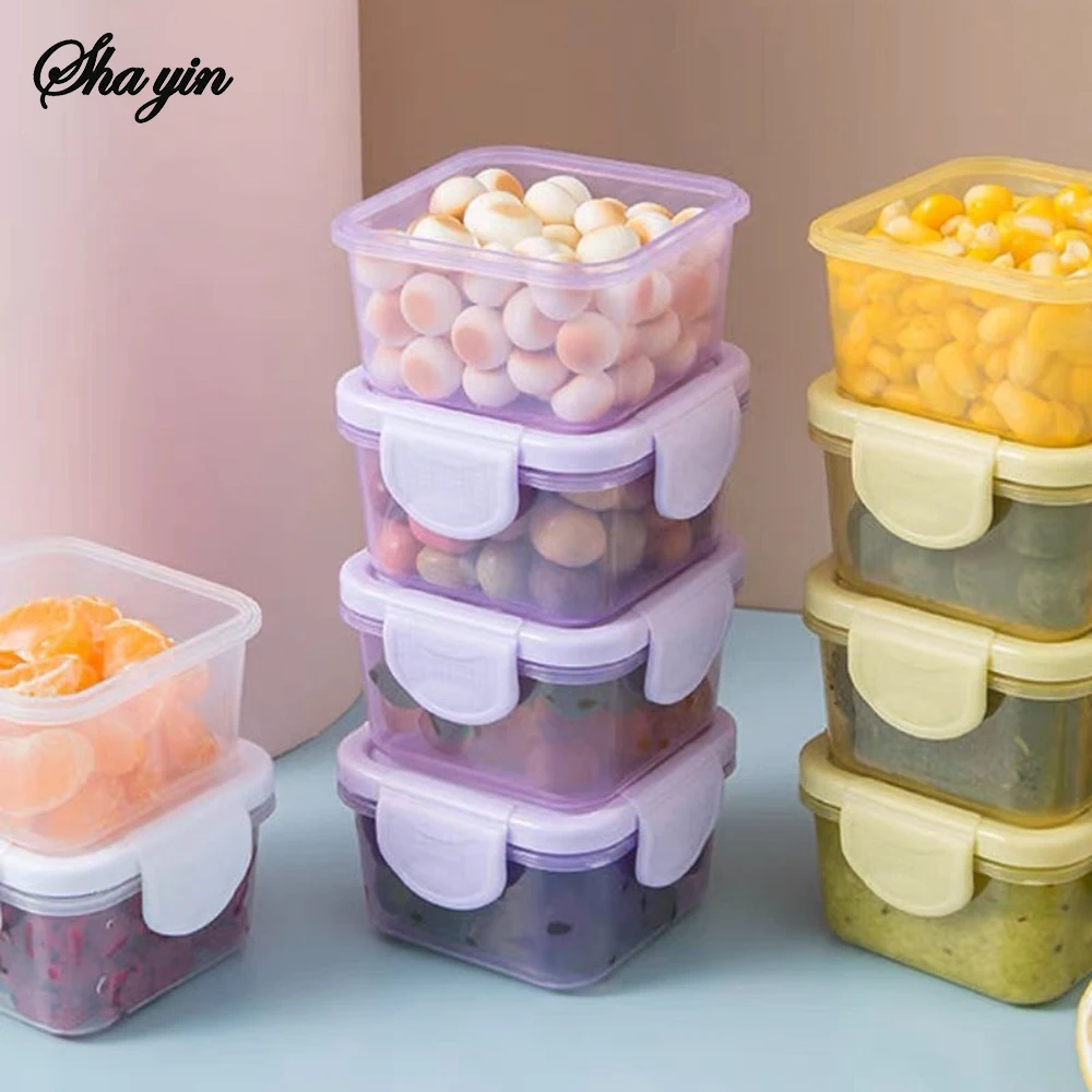 

4PCS Candy-Colored Mini Sealed Storage Box For Storing Hamster Snacks And Separating Condiments - Portable