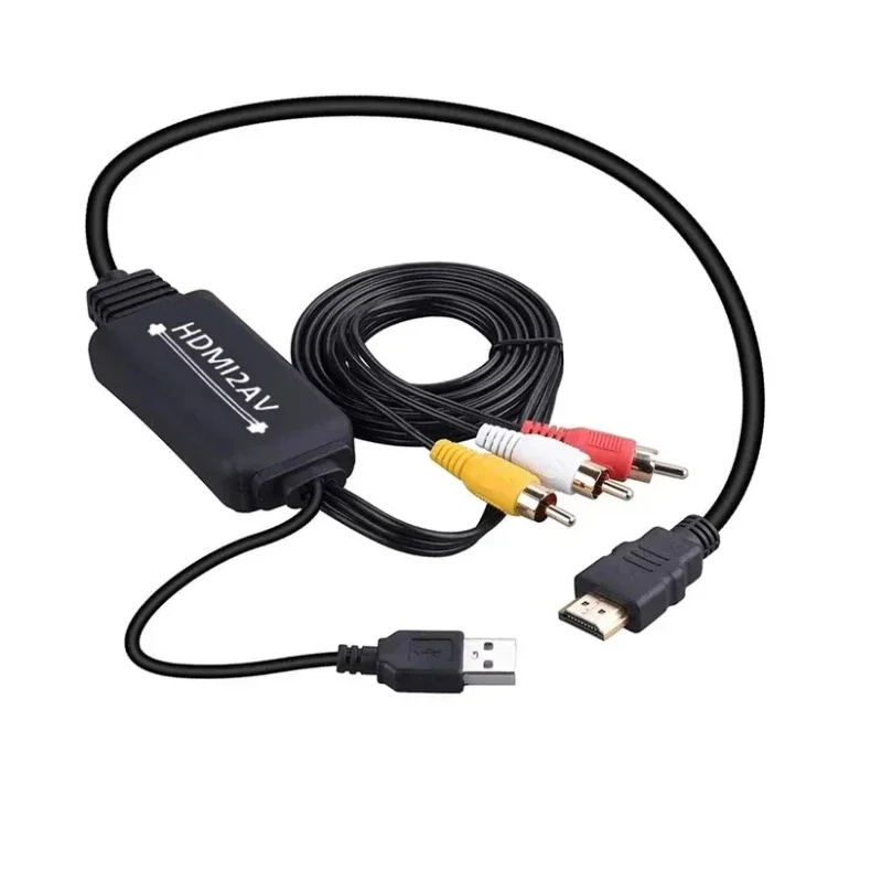 

AV Output USB Charging Video Audio Accessories RCA Home Office Converter Cable Plug Play DVD HDTV VCR Stable For PC 1080P HD