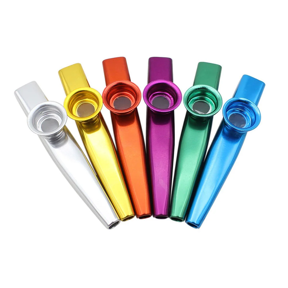 6 Pcs Kazoo Accompaniment Small Major Interesting Aluminum Alloy Metal Musical Instrument Holiday Toy Compact