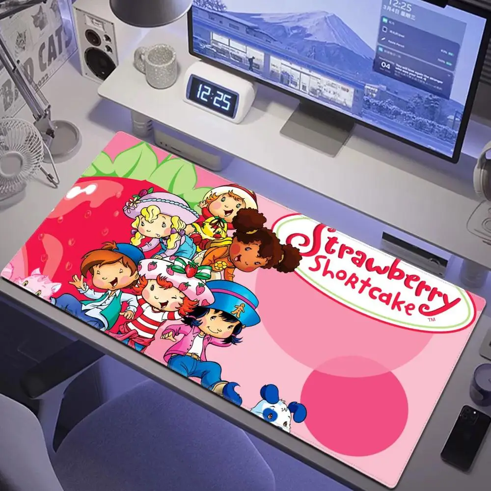 Cartoon S-Strawberry S-Shortcake Mousepad Large Gaming Compute Gamer PC Keyboard Mouse Mat