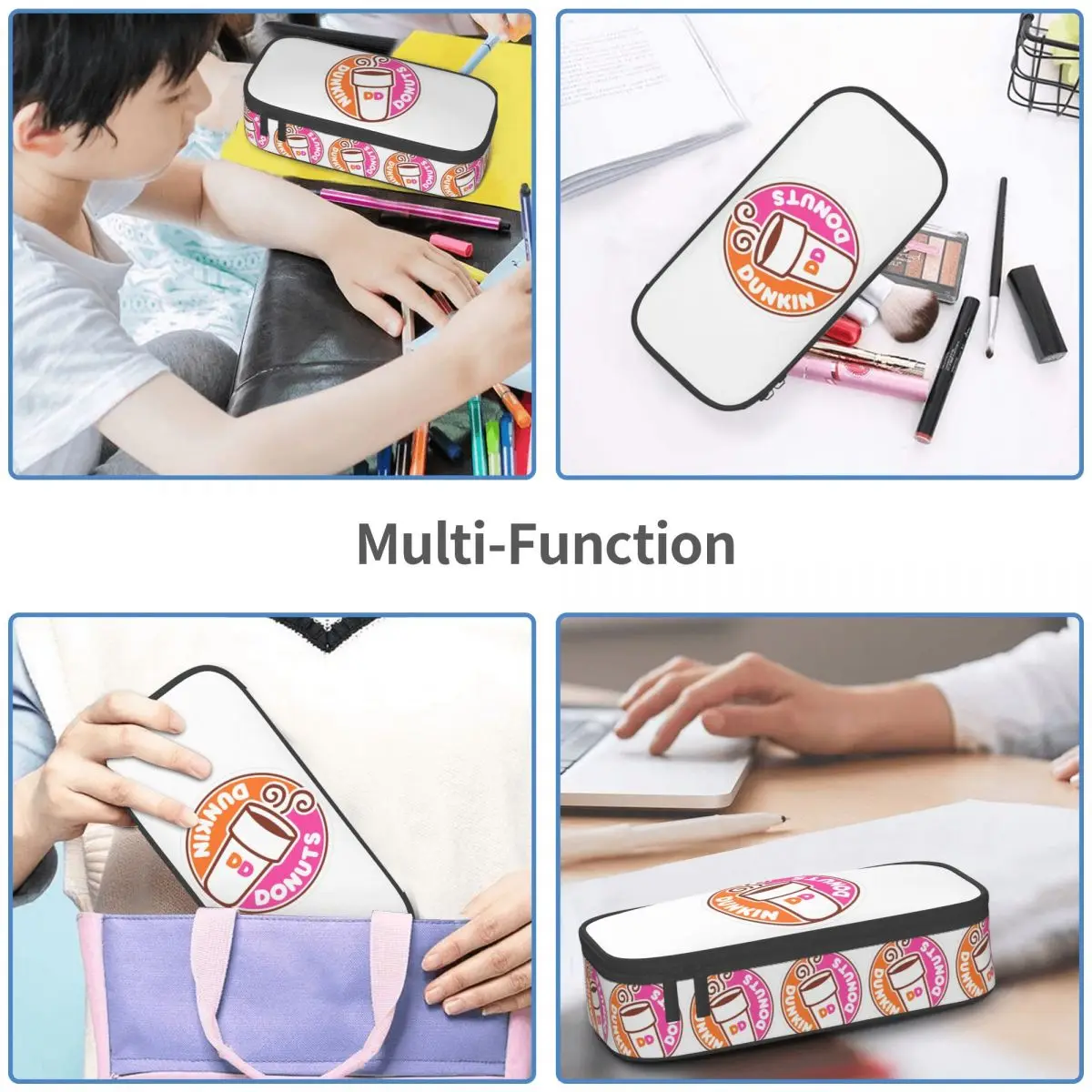 Dunkin Donuts Pencil Cases for Students Pen Box Pencil Bag Big Capacity Pencil Pouch Pen Holder view 4