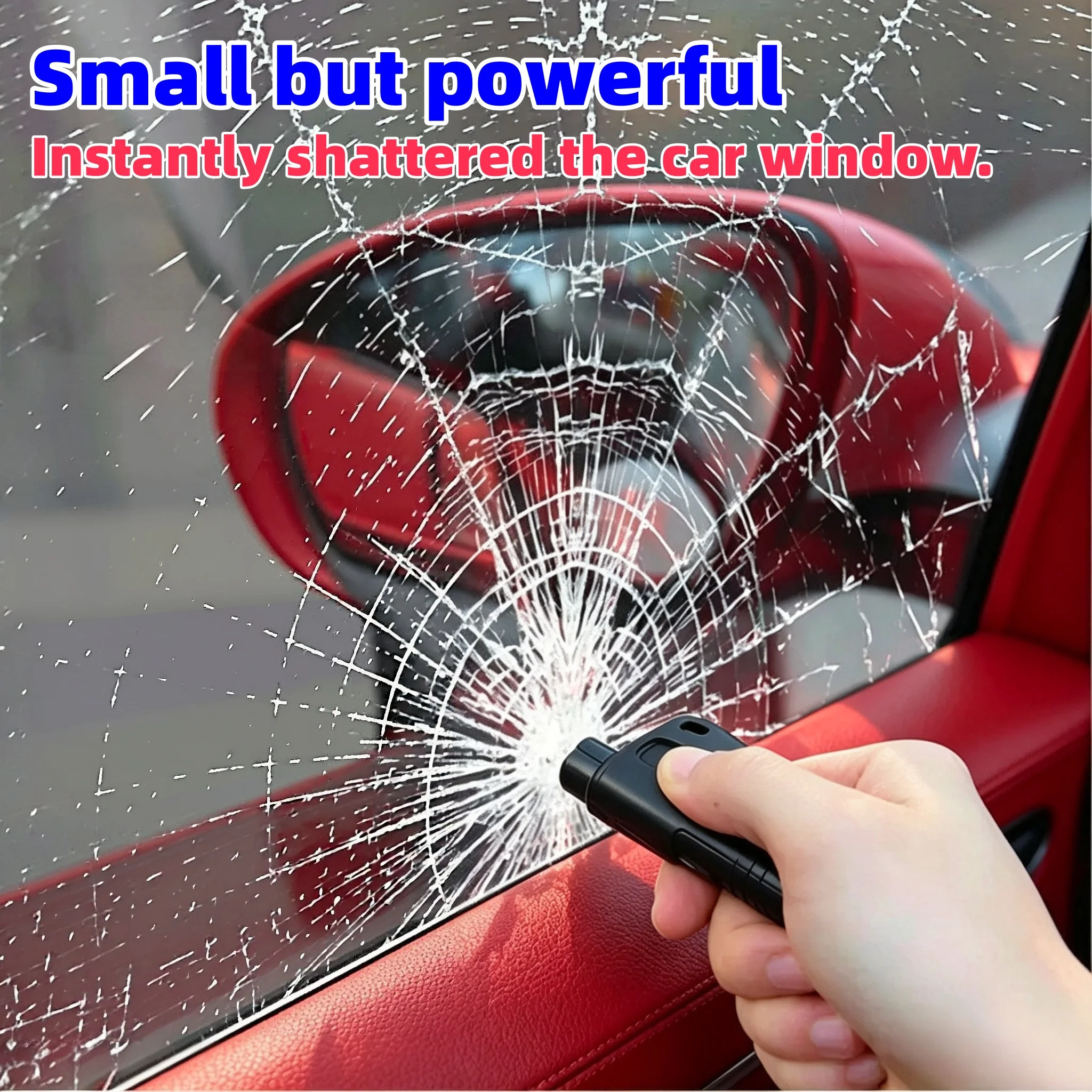 3-in-1 Mini Car Safety Hammer, Vehicle Emergency Window Breaker Punch, Multifunctional Auto Escape Life Saving Tool
