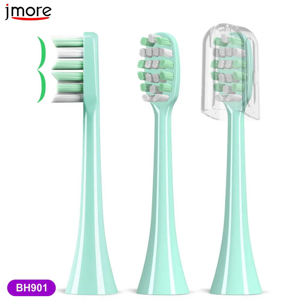 Elektryczna soniczna szczoteczka do zębów końcówki zamienne Jmore BH901 higiena jamy ustnej dla dorosłych codzienne sprzątanie silne wybielanie twarzy wymienne końcówka do szczoteczki do zębów