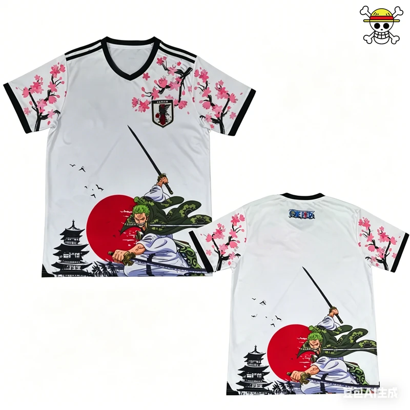 Sommer Herrenmode Einteiliges T-Shirt Monkey D Luffy Klassisches Muster Kurzarm-Trikot Streetwear Oberteile Kinder Jungen Kleidung – Detail 2