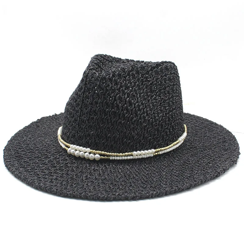 

Fashionable Wide-brimmed And Flat-brimmed Face-shading Sun Protection Hats, Beach Vacation Straw Hats