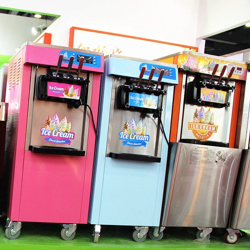 High Quality Commercial Ice Cream Machine 3 Flavor Soft Serve Ice Cream Maker Machine