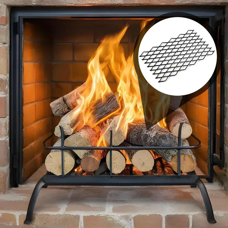 Fireplace Ember Retainer Steel Fireplace Grate Ember Retainer Mesh Fire Place Accessories Wire Mesh For Most Fireplace Keeps