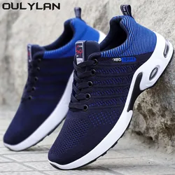 Oulylan Running Shoes For Men Lightweight Men's Designer Mesh Sneakers Lace-Up Male Outdoor Sports Walking Tennis Shoe