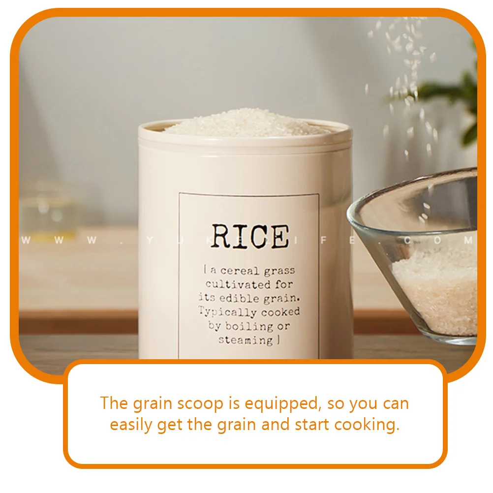 

Large Capacity Rice Bucket Airtight Food Storage Container Kitchen Grain Keeper Rice Flour Storage Bin for Pantry Use