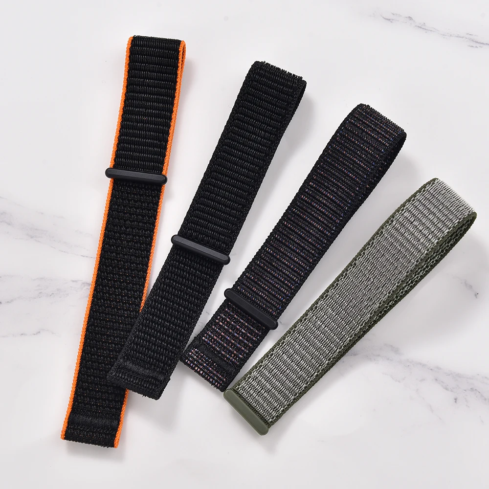 

Горячая высококачественная петля с крючком, регулируемая быстросъемная петля для комфорта, нейлоновые D-образные ремешки, эластичный нейлоновый ремешок для часов 20 мм 22 мм Watchba