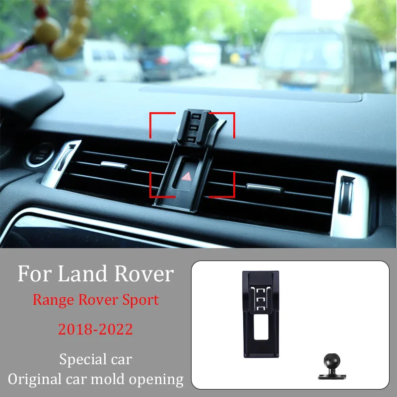 Car Phone Holder For Land Rover Ragnge Rover Sport 2018-2022  Wireless Charger Automatic Clamping 360° Rotating  Bracket