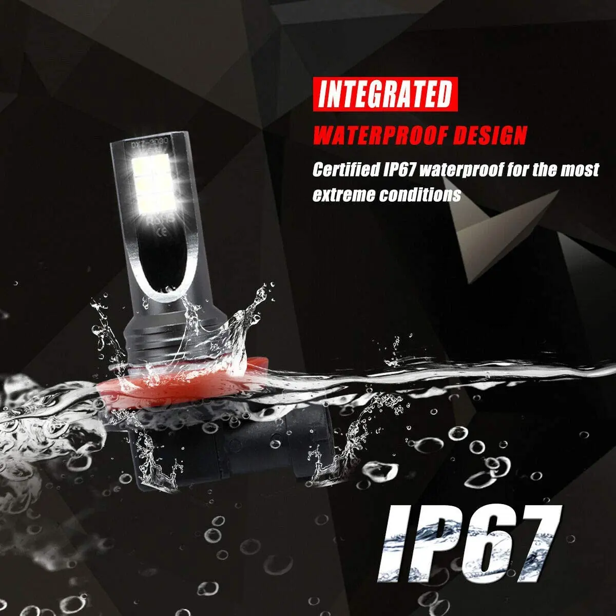 NLpearl 2pcs H8 H11 LED Bulb 9005 HB3 9006 HB4 H1 H3 H7 Car CSP LED Fog Headlight Bulbs Day Driving Running Light 12V 6000K