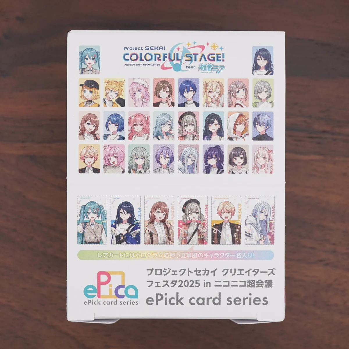 مشروع SEKAI Niconico 2025 لعبة Wonderlands WS Leo Need Vivid BAD SQUAD VBS 25 Nightcord MORE MORE JUMP EPICA Epick Card Pack