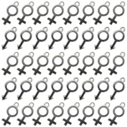 30pcs Male Female Symbol Charms Alloy Antique Silver Color Pendants For DIY Bracelet Necklace Earring Jewelry Making