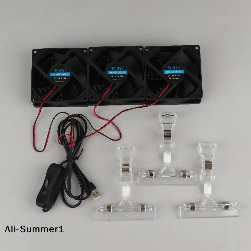 【E】Adjustable Angle Aquarium Cooling Fan Variable Speed USB Fish Tank Fan Fast Cooling Quiet Fish Tank Cooler Reptile Terrarium