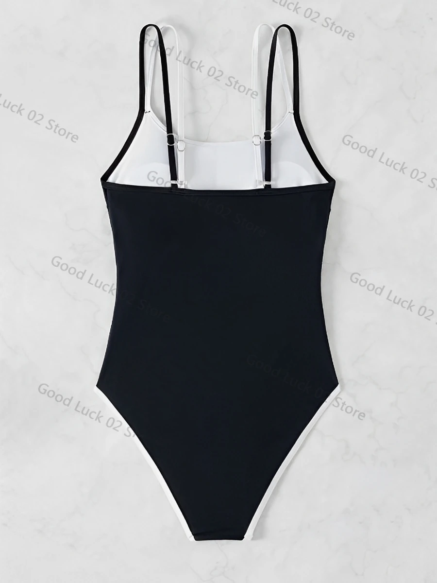2025 เซ็กซี่ Strappy ชุดว่ายน้ํา One Piece ชุดว่ายน้ําสีดําหญิง Bathers ชุดว่ายน้ําว่ายน้ําชุดว่ายน้ํา Beachwear