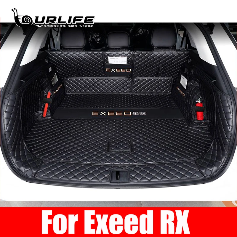 For CHERY EXEED RX 2022 2023 2024 Accessories Car Trunk Mats Rear Tailbox Cargo Leather Liner Carpet Protecion Cover Pads