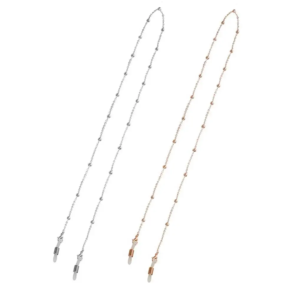 

2Pcs Metal Eyewear Glasses Strap Retainer Rose Gold Anti-Slip Durable Glasses Strap Sunglasses Holder Neck Arm Safety