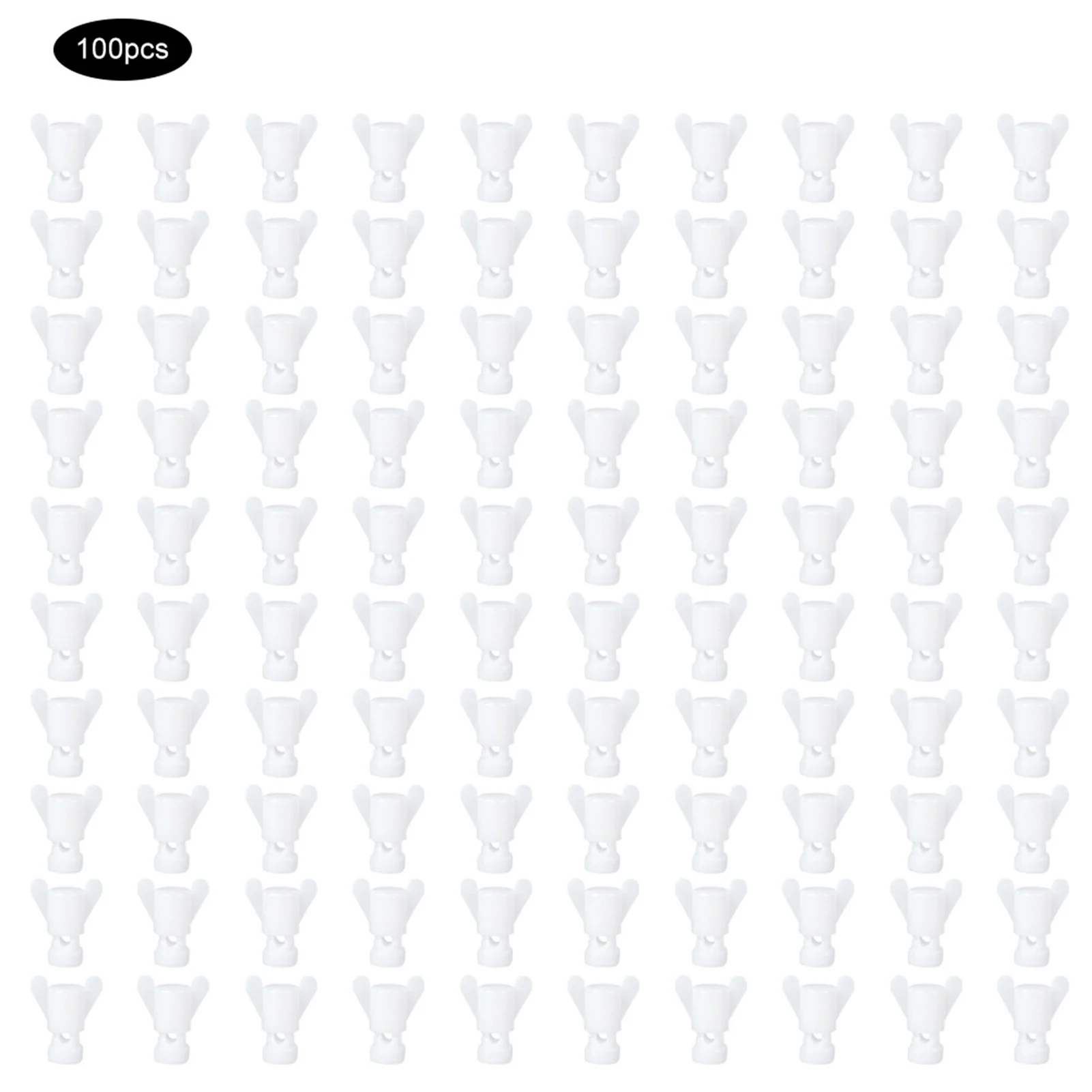 Plastic Screw Nut Set For Ventilation Window Fixing Equipment Farm AccessoriesWhite 100Pcs