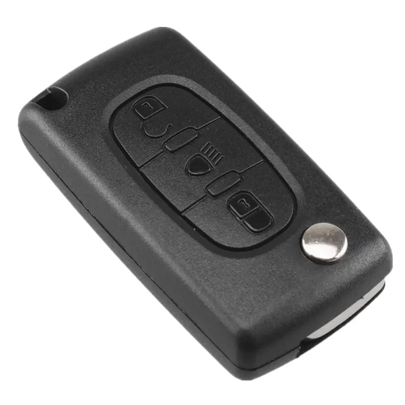 3 knoppen 433 MHZ ID46-PCF7941 CE0523 Filp Afstandsbediening Slimme Autosleutel Voor Citroen C1 C2 C3 C4 C5 Berlingo Picasso Voor Peugeot 207 307