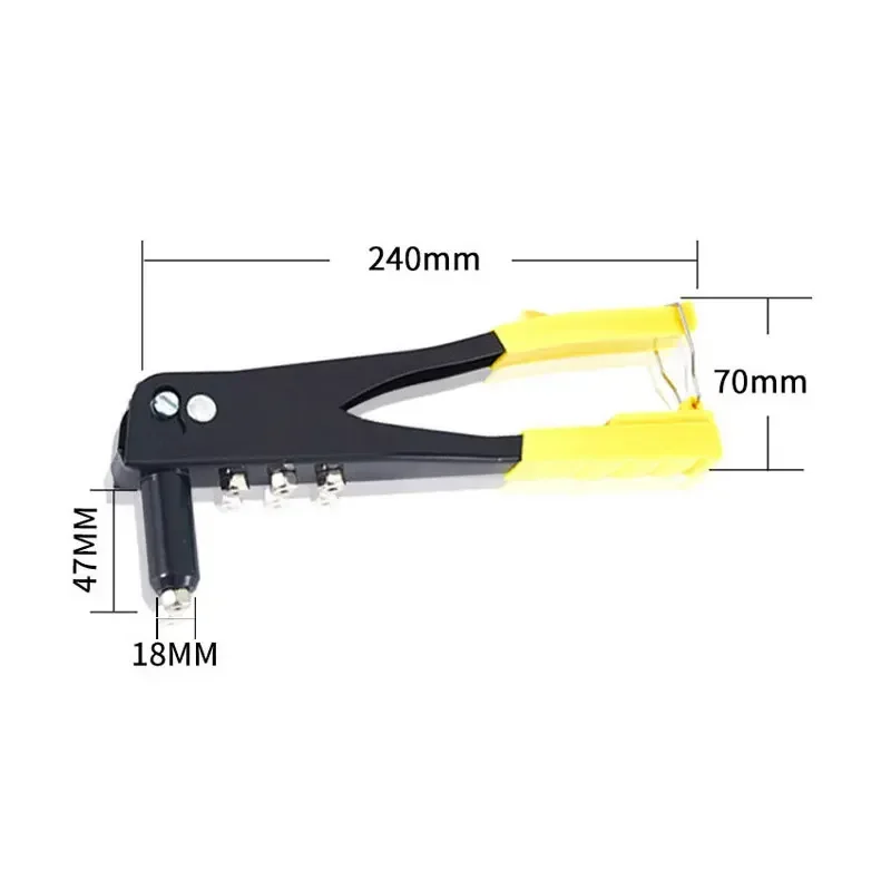 Heavy Duty Manual Hand Rivet Nut Gun Set With 2.4mm 3.2mm 4.0mm 4.8mm  All-Steel Hand Tools Rivets Nut Automotive Repair Kit