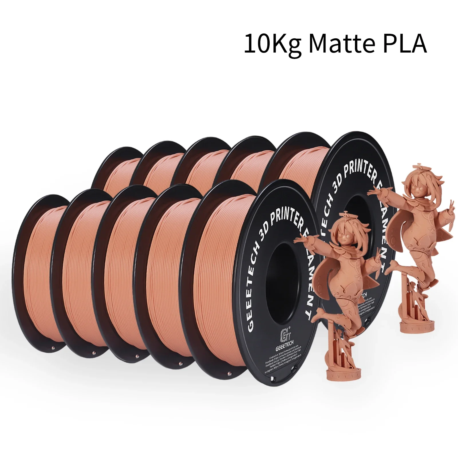 Geeetech 10Kg 3d Matte Pla Filament 1.75Mm Spool Draad Voor 3d Printer Materiaal, Veiligheid, Vacuüm Verpakking - afbeelding 1