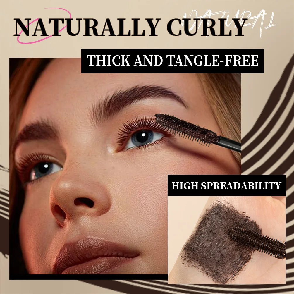 Mascara bouclé coloré imperméable à séchage rapide, Extension de cils en Fiber de soie, cils multicolores, maquillage violet durable