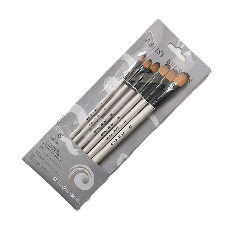 

24pcs Filbert, Round, Angle Paint Brushes Acrylic Paint Brushes, Professional Synthetic Bristles Paint Brush Set Flat,