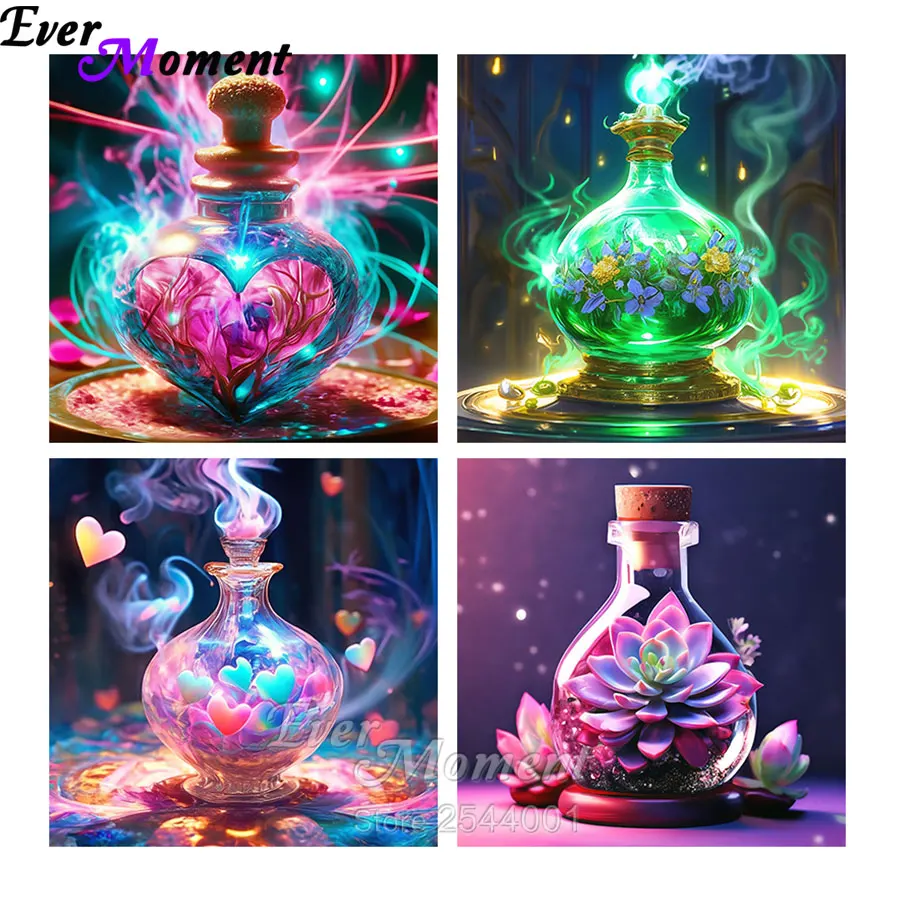 

DIY Diamond Painting Kit Glitter dust Diamond AB Magic Bottle Decor For Home Interior ASF2782