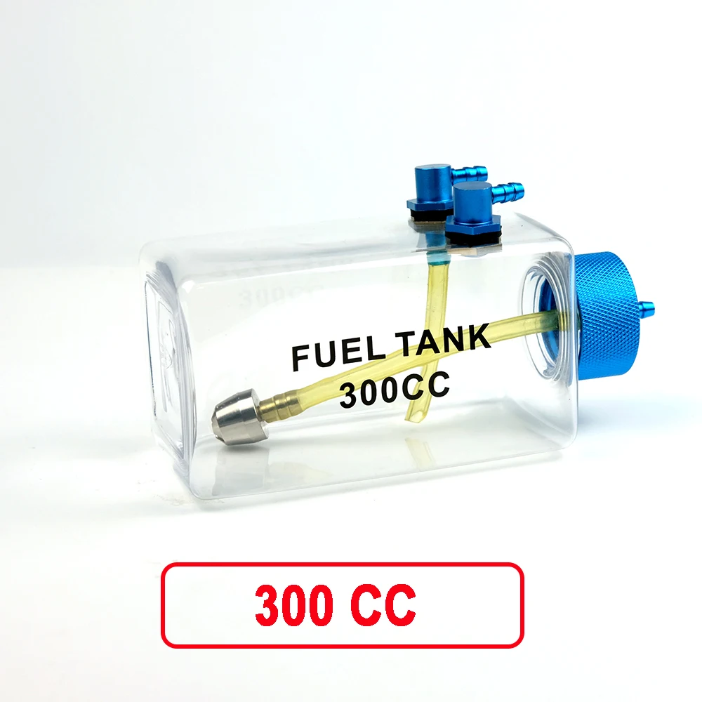 1PC Kraftstofftank Benzin Transparente Kunststoffflasche 300/400/500/600/750/1000/1600ML/CC CNC Aluminiumlegierung für Gas- und Nitroflugzeug