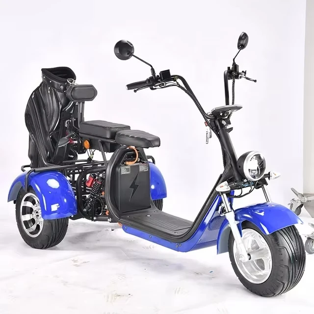 2000W 60v12AH/20AH lithium-ion battery three-wheel electric scooter with golf bag holder/fat tire golf cart/golf cart