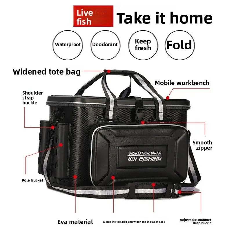 多機能釣りバケツ 広く厚くされた頑丈で耐久性のある水路釣り用ボックス釣り道具