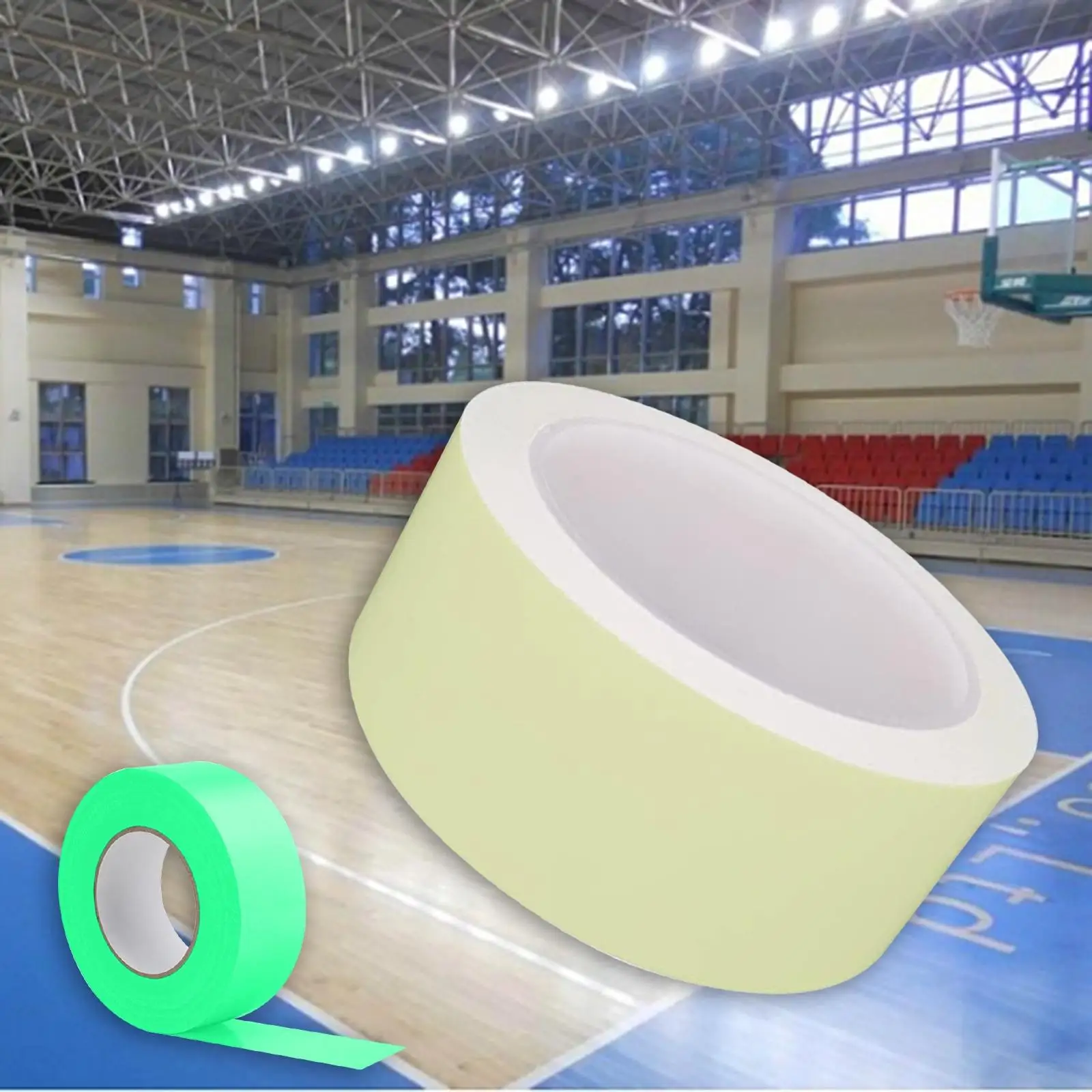 Luminous Tape Sticker Glow in The Dark Tape to Help See Objects at Night Self Sticky Tape for Pickleball Stadium Home Decor