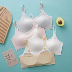 Children's Bra Teenage Girls Non-marking Ice Silk Underwear Junior High School Students Bra Teenage Tank Top Wrap Student Bra