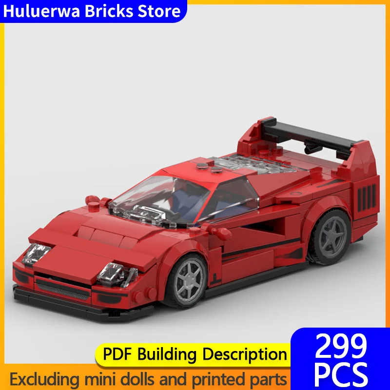 

Speed Racing Car Model MOC Building Bricks F40 LM WEC IMSA Le Mans Modular Technology Gifts Holiday Assemble Children Toys Suit