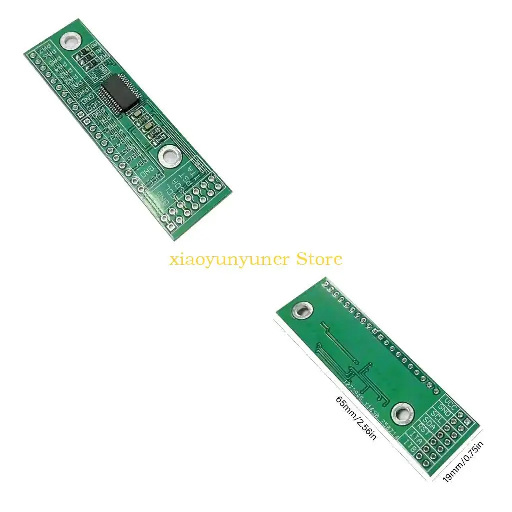 P9JB MCP23017 Controller Expansion Board with I2C Connection, 16 GPIO Channels, Labeled Port Row Layout, and PCB Form for