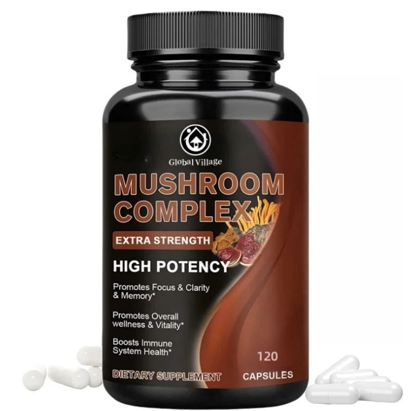 

Brazilian Mushroom Capsules, Lion Hair, Cordyceps, Ganoderma Lucidum Mixed With Natural Brain Boosting Agents, Enhance Memory