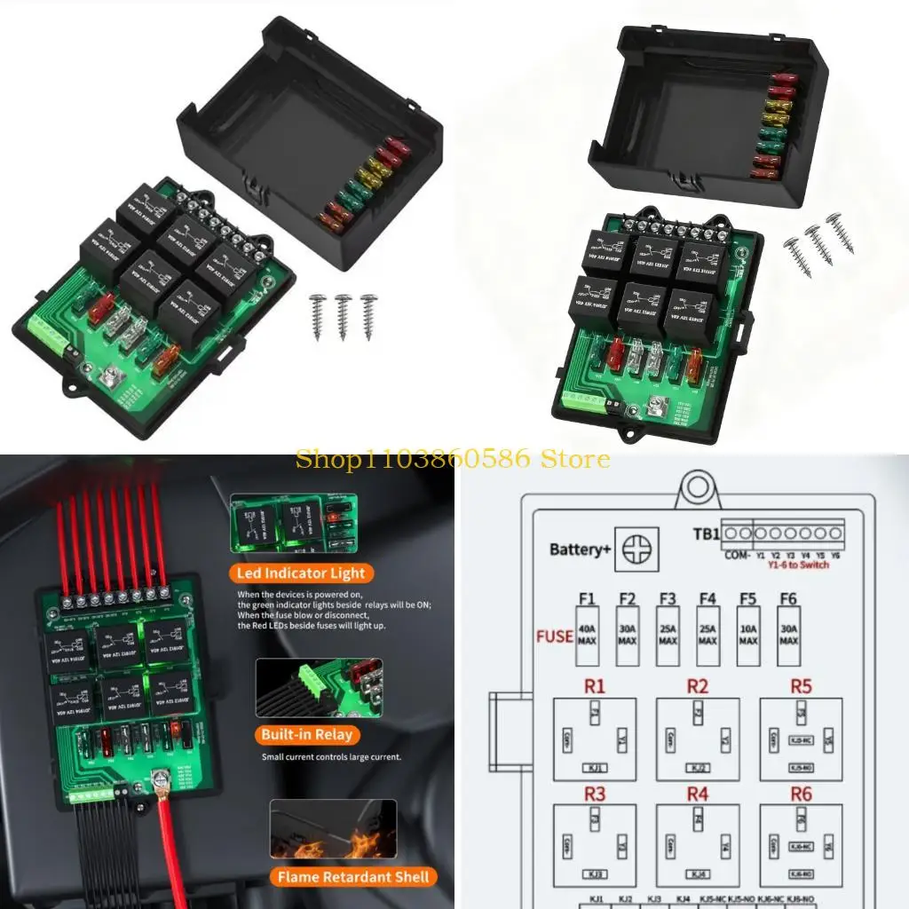 

242A Quick Install Vehicle Fuses Relays Box Current Management System Fuses Relays Box