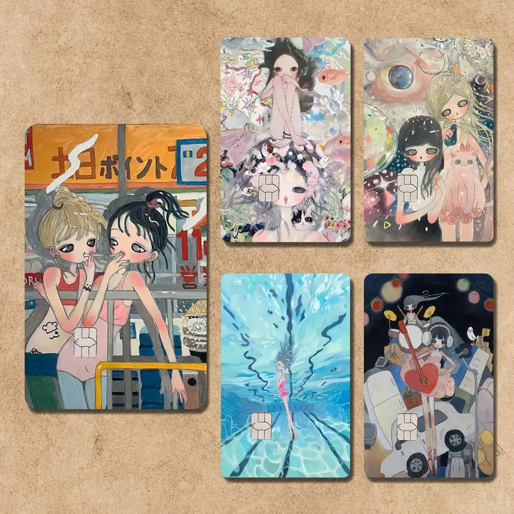 

Aya Takano paintings Credit Card Skin Party Stickers for Visa Bank Card Bus Metro Access Card Pvc Waterproof Decal Gift