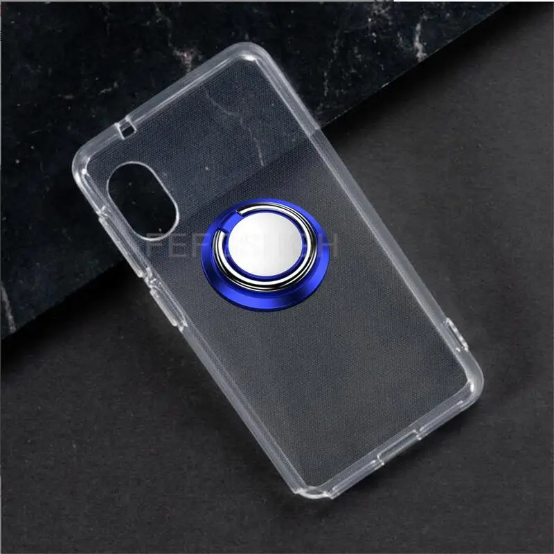 Full Cover For Rakuten Mini Metal Ring Holder Magnetic TPU Back Phone Case  For Rakuten Mini