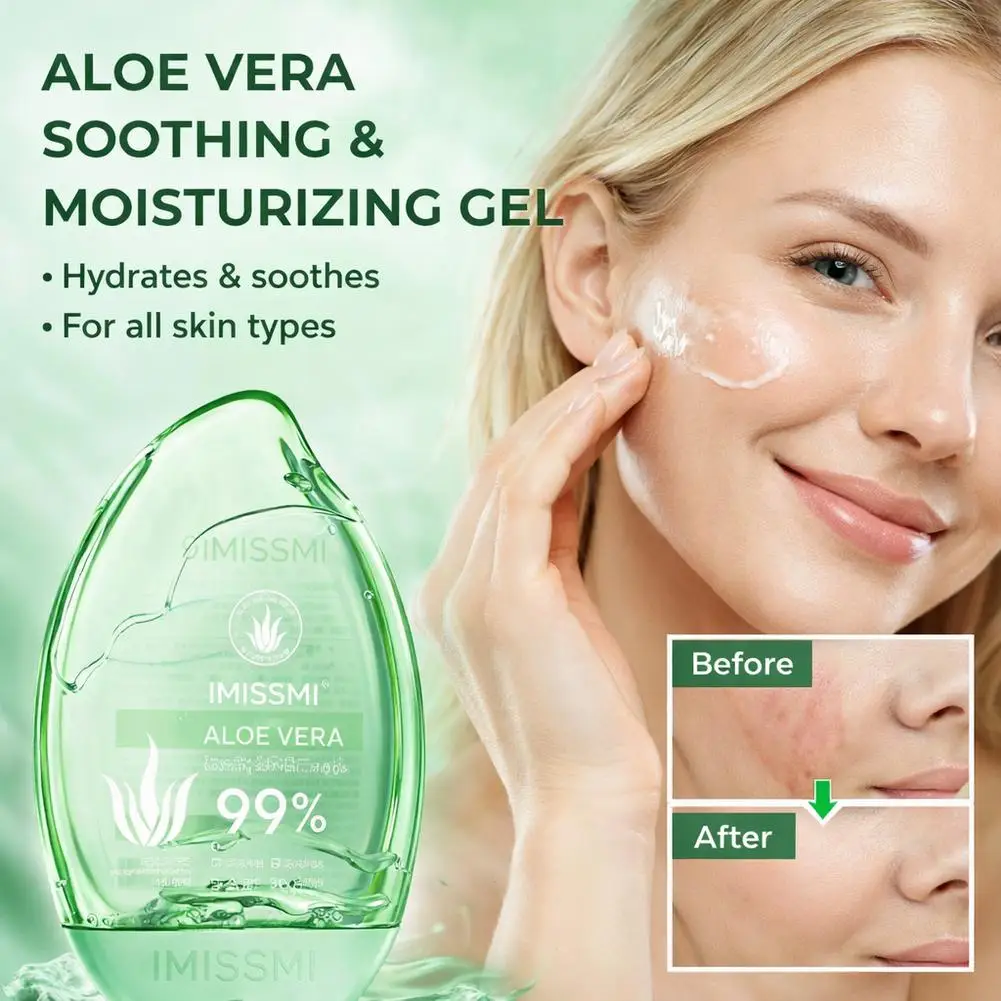 300G Soothing And Moisturizing Natural Aloe Vera Gel Post-Sun Repair Deeply Moisturizes And Protects Skin Barrier Non-Sticky New